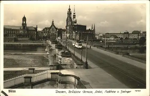 Dresden Bruehlsche Terrasse / Dresden Elbe /Dresden Stadtkreis