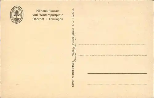 Oberhof Thueringen Unterland / Oberhof Thueringen /Schmalkalden-Meiningen LKR