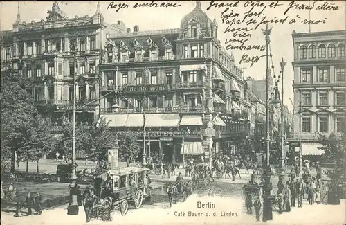 Berlin Cafe Bauer Kutsche  / Berlin /Berlin Stadtkreis