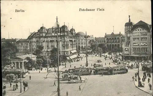 Berlin Potsdamer Platz Strassenbahn Kutsche  / Berlin /Berlin Stadtkreis