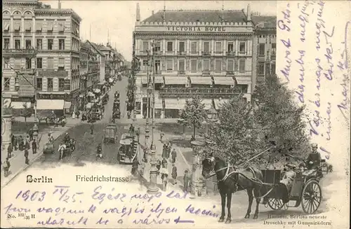 Berlin Friedrichstrasse Kutsche  / Berlin /Berlin Stadtkreis