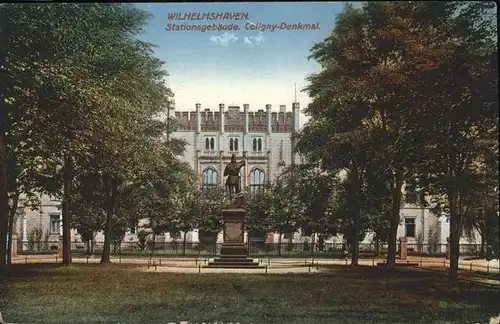 Wilhelmshaven Stationsgebaeude Coligny-Denkmal / Wilhelmshaven /Wilhelmshaven Stadtkreis