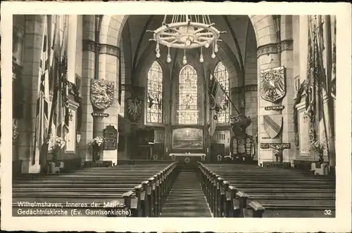 Wilhelmshaven Marine Gedaechtniskirche (ev. Garnisonkirche) Altar / Wilhelmshaven /Wilhelmshaven Stadtkreis