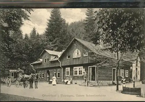 Oberhof Thueringen Untere Schweizerhuette Pferdekutsche / Oberhof Thueringen /Schmalkalden-Meiningen LKR