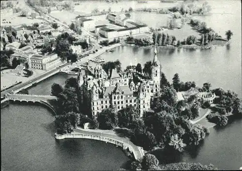 Schwerin Mecklenburg Fliegeraufnahme Schloss  / Schwerin /Schwerin Stadtkreis