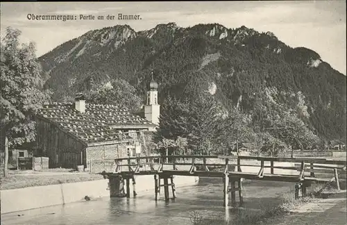 Oberammergau Ammer Bruecke / Oberammergau /Garmisch-Partenkirchen LKR