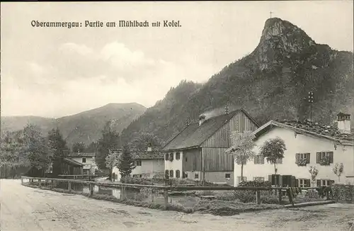 Oberammergau Muehlbach mit Kofel / Oberammergau /Garmisch-Partenkirchen LKR