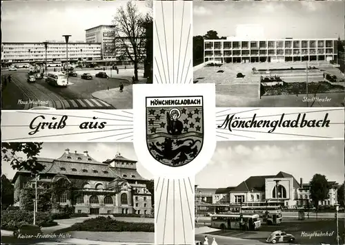 Moenchengladbach Stadtwappen Hauptbahnhof Haus Westland / Moenchengladbach /Moenchengladbach Stadtkreis