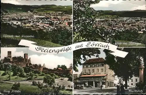 Loerrach Marktplatz Burg Roetteln Wiesental / Loerrach /Loerrach LKR