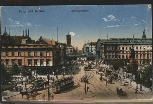 Berlin Alexanderplatz Strassenbahn Kutsche / Berlin /Berlin Stadtkreis