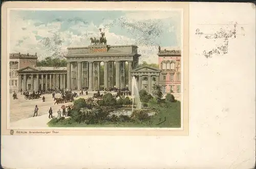 Berlin Brandenburgertor Springbrunnen Kutsche  / Berlin /Berlin Stadtkreis