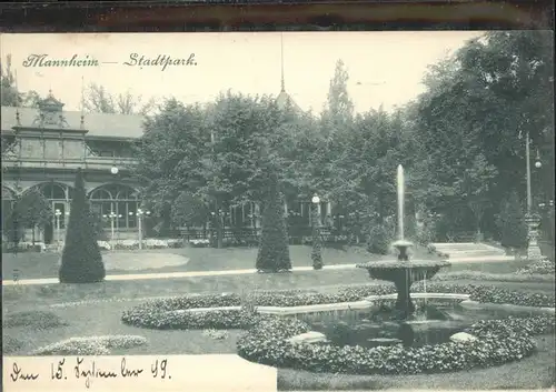 Mannheim Stadtpark Brunnen / Mannheim /Mannheim Stadtkreis