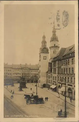 Chemnitz Hauptmarkt Kutsche / Chemnitz /Chemnitz Stadtkreis