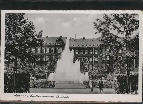 Chemnitz Leuchtbrunnen Schlossteich / Chemnitz /Chemnitz Stadtkreis