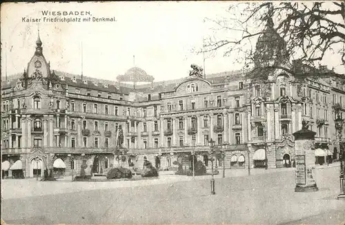 Wiesbaden Kaiser Friedrichplatz Denkmal  / Wiesbaden /Wiesbaden Stadtkreis