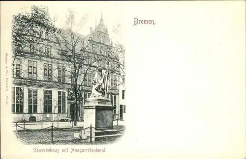Bremen Gewerbehaus 
Ansgarridenkmal / Bremen /Bremen Stadtkreis