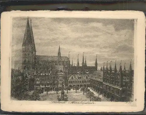 Luebeck Kupferradierung
Marktplatz / Luebeck /Luebeck Stadtkreis