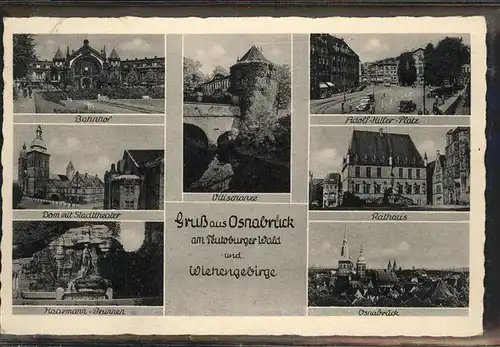 Osnabrueck Vitischanze, Rathaus, A.-H. Platz, Bahnhof, Haarmann-Brunnen / Osnabrueck /Osnabrueck LKR