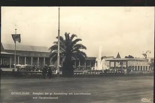 Duesseldorf Festplatz gr. Ausstellung Leuchtfontaene Hauptrestaurant / Duesseldorf /Duesseldorf Stadtkreis