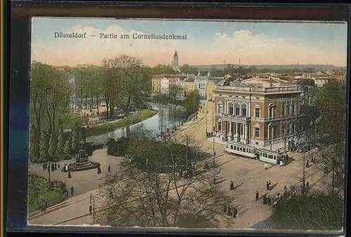 Duesseldorf Corneliusdenkmal, Strassenbahn / Duesseldorf /Duesseldorf Stadtkreis