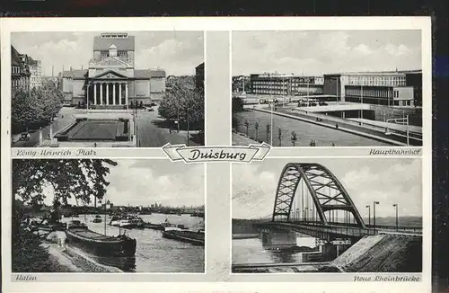 Duisburg Ruhr Hauptbahnhof, Neue Rheinbruecke, Koenig-Heinrich-Platz, Hafen / Duisburg /Duisburg Stadtkreis