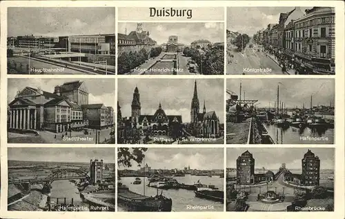 Duisburg Ruhr Bahnhof Stadttheater Rheinbruecke Koenigstrasse Hafen Koenig Heinrich Platz / Duisburg /Duisburg Stadtkreis