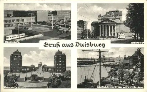 Duisburg Ruhr Hauptbahnhof Theater Rheinbruecke Schifferboerse / Duisburg /Duisburg Stadtkreis