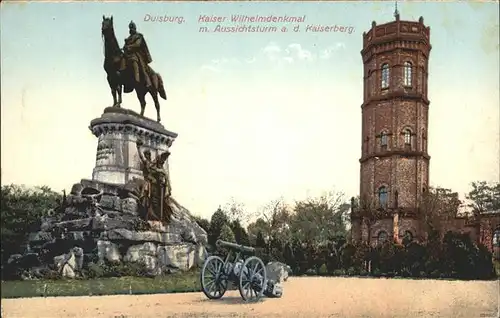 Duisburg Ruhr Kaiser Wilhelm Denkmal Aussichtsturm Kaiserberg / Duisburg /Duisburg Stadtkreis