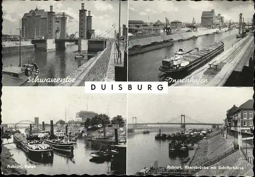Duisburg Ruhr Schwanentor Hafen Rheinbruecke Schifferboerse  / Duisburg /Duisburg Stadtkreis