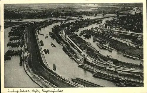 Duisburg Ruhr Fliegeraufnahme Hafen / Duisburg /Duisburg Stadtkreis