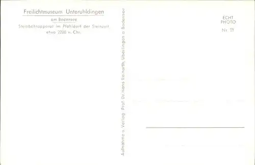 Unteruhldingen Steinbohrapparat Pfahldorf / Uhldingen-Muehlhofen /Bodenseekreis LKR