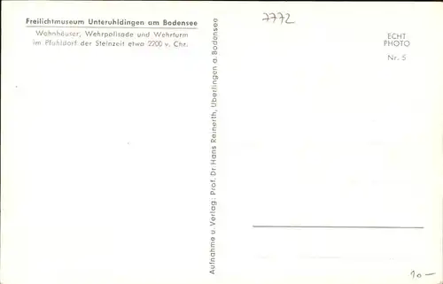 Unteruhldingen Pfahldorf / Uhldingen-Muehlhofen /Bodenseekreis LKR