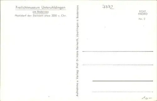 Unteruhldingen Pfahldorf / Uhldingen-Muehlhofen /Bodenseekreis LKR