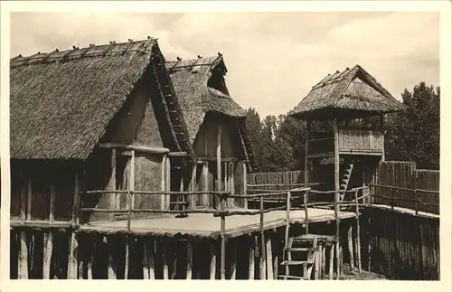 Unteruhldingen Pfahldorf Wehrturm / Uhldingen-Muehlhofen /Bodenseekreis LKR