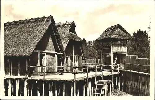 Unteruhldingen Pfahldorf Wehrturm / Uhldingen-Muehlhofen /Bodenseekreis LKR