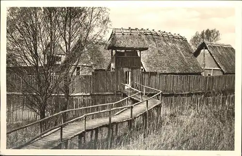 Unteruhldingen Pfahldorf Wehrturm / Uhldingen-Muehlhofen /Bodenseekreis LKR