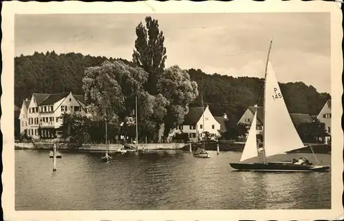 Unteruhldingen Seehotel Krone Segelboot / Uhldingen-Muehlhofen /Bodenseekreis LKR