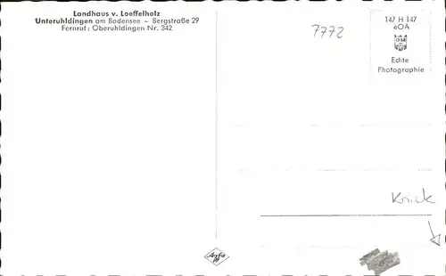 Unteruhldingen Landhaus v. Loeffelholz / Uhldingen-Muehlhofen /Bodenseekreis LKR