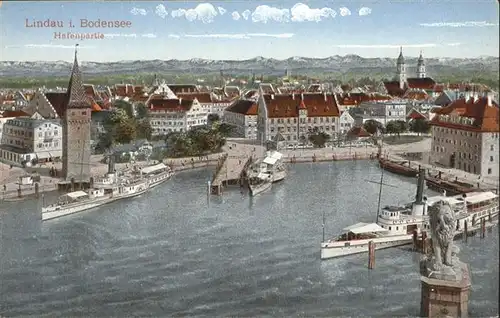 Lindau Bodensee Hafen Dampfschiff / Lindau (Bodensee) /Lindau LKR