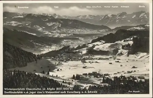 Oberstaufen Dreilaenderblick Weissachtal Vorarlberg Schweiz / Oberstaufen /Oberallgaeu LKR