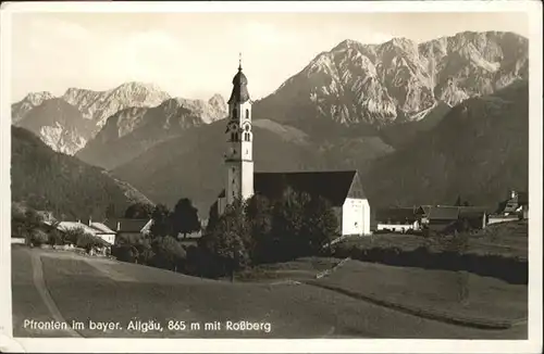 Pfronten Kirche Rossberg / Pfronten /Ostallgaeu LKR