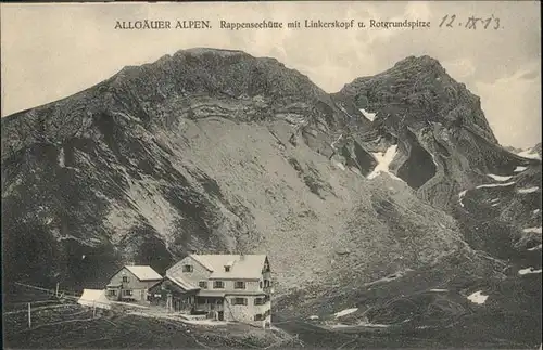 Oberstdorf Rappenseehuette Linkerskopf Rotgrundspitze / Oberstdorf /Oberallgaeu LKR