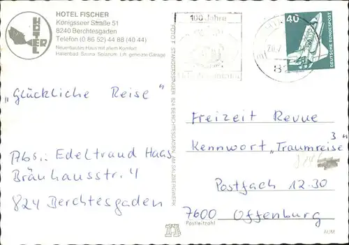 Berchtesgaden Hotel Fischer / Berchtesgaden /Berchtesgadener Land LKR