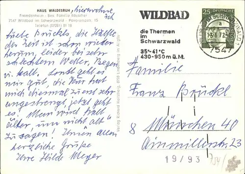 Bad Wildbad Haus Waldesruh / Bad Wildbad /Calw LKR