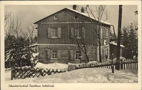 Oberhof Thueringen Schankwirtschaft Forsthaus Sattelbach / Oberhof Thueringen /Schmalkalden-Meiningen LKR