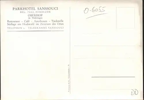 Oberhof Thueringen Parkhotel Sanssouci / Oberhof Thueringen /Schmalkalden-Meiningen LKR