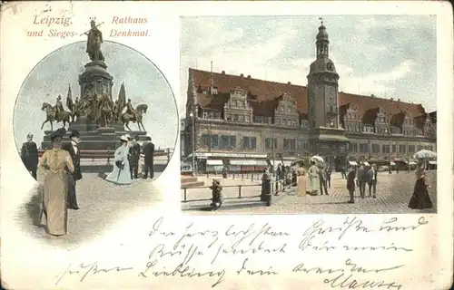 Leipzig Rathaus Siegesdenkmal / Leipzig /Leipzig Stadtkreis