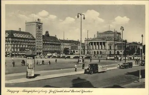 Leipzig Augustusplatz Theater Litfasssaeule / Leipzig /Leipzig Stadtkreis