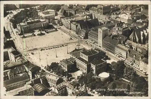 Leipzig Augustusplatz Fliegeraufnahme  / Leipzig /Leipzig Stadtkreis