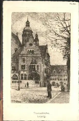 Leipzig Thomaskirche Kuenstler Matthes / Leipzig /Leipzig Stadtkreis